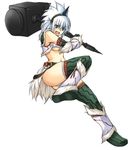  capcom female girl hammer kirin kirin_(armor) listless_time ment monster_hunter weapon white_hair 