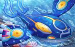  air_bubble bubble closed_mouth colored_sclera commentary_request herawan highres kyogre looking_up no_humans orange_eyes pokemon pokemon_(creature) primal_kyogre solo underwater yellow_sclera 