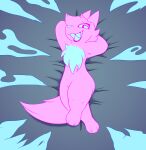  aimkid_(copyright) anthro bedroom_eyes canid canine canis chest_tuft fog ghost hair hi_res looking_at_viewer male mammal narrowed_eyes pink_body pink_hair seductive simple_background soft_fuzzy_man_(aimkid) solo spirit tuft unik wolf 