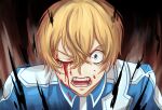  angry blood blood_on_face commission head highres looking_at_viewer open_mouth second-party_source short_hair solo sword_art_online sword_art_online:_alicization vankusman 