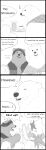  2023 absurd_res angry anthro bear beverage biped bodily_fluids brown_bear coffee comic dialogue duo_focus english_text eyes_closed grizzly_(shirokuma_cafe) grizzly_bear group hi_res mammal monochrome polar_bear riseson shirokuma shirokuma_cafe sweat text ursine 