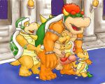  anal balls bodily_fluids bowser cum cum_in_ass cum_in_mouth cum_inside cum_taste cumshot cumshot_in_mouth ejaculation genital_fluids genitals group hammer_bro horn humanoid_genitalia humanoid_penis koopa male male/male mario_bros masturbation nintendo orgasm penetration penile penile_masturbation penis scalie sex shell spiked_shell spikes spikes_(anatomy) truce 