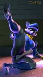  3d_(artwork) absurd_res anthro balls boots bottomless butt clothed clothing digital_media_(artwork) erection footwear genitals gloves handwear hat headgear headwear hi_res looking_at_viewer male mammal penis pinup pose procyonid raccoon sly_cooper sly_cooper_(series) solo sony_corporation sony_interactive_entertainment source_filmmaker sucker_punch_productions weegeen8or1337 