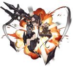  &gt;:) 1girl ammunition architect_(girls&#039;_frontline) armpits artist_request asymmetrical_clothes asymmetrical_legwear asymmetrical_sleeves belt black_footwear black_hair black_sleeves black_thighhighs breasts covered_navel cross-laced_slit explosion full_body girls&#039;_frontline hair_ornament high_heels highres jumping long_hair looking_at_viewer medium_breasts nail_polish navel official_art one_side_up open_mouth ornament outstretched_arm pale_skin pink_eyes rocket rocket_launcher sangvis_ferri shirt short_shorts shorts silver_footwear simple_background smile smoke_trail solo striped striped_shirt teeth thighhighs torn_clothes torn_shirt torn_sleeves transparent_background uneven_legwear upper_teeth_only v v-shaped_eyebrows very_long_hair weapon 