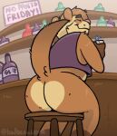  alcohol alcoholic_drink animated anthro anus anus_peek badbeawzone bar barnaby_kane bear beaw beverage blush bottomless bottomless_bar bottomless_male bristled_fur brown_body butt butt_heart butt_jiggle butt_slap clothed clothing cocktail domestic_ferret duo fur glass hair jiggling male male/male mammal mustelid musteline open_mouth paper_umbrella pink_nose raised_tail short_playtime sign slap slightly_chubby spank_marks spanking spanking_butt spilled_drink surprise surprised_expression tail text tongue tongue_out topwear true_musteline umbrella vest weasel 