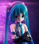  1girl 3d aqua_eyes aqua_hair artist_request blue_necktie detached_sleeves deviantart grey_shirt happy hatsune_miku looking_at_viewer mikumikudance_(medium) necktie non-web_source shirt skirt sleeveless sleeveless_shirt solo twintails upper_body vocaloid 