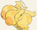  alphys anthro areola big_breasts big_butt breasts buckteeth butt eyewear female glasses hi_res huge_breasts huge_butt huge_hips huge_thighs hyper hyper_breasts lizard nipples non-mammal_breasts nondelismell nude orange_areola orange_nipples puffy_areola reptile scalie solo teeth thick_thighs undertale_(series) wide_hips yellow_body yellow_eyes 