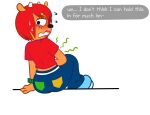  2022 anthro blush bovid butt caprine female hair hi_res imminent_fart lammy_lamb lipstick makeup mammal parappa_the_rapper pornshlub red_hair sheep sitting solo sony_corporation sony_interactive_entertainment um_jammer_lammy 