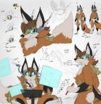  2015 anthro brown_body brown_fur canid canine color_swatch colored english_text fox fur hologram male mammal screen signature solo text visor zero_(zerofox1000) zerofox1000 