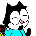  animated animated_gif baby_felix baby_felix_and_friends baby_felix_the_cat blow_kiss felix_the_cat_(character) non-web_source 