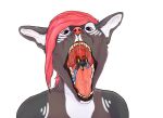  alpha_channel ambiguous_gender anthro black_body black_fur black_hair blue_body blue_fur bodily_fluids brown_body brown_eyes brown_fur canid duo fangs female front_view fur glistening glistening_eyes grey_body grey_fur hair looking_at_viewer mammal mouth_shot open_mouth oral_vore red_hair red_nose red_tongue roobin saliva saliva_string sharp_teeth short_hair simple_background teeth tongue transparent_background vore white_body white_fur 