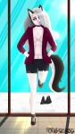  absurd_res anthro breasts canid canine clothed clothing digital_media_(artwork) female fur hair helluva_boss hi_res loona_(helluva_boss) mammal onetruefanatyk solo tail 