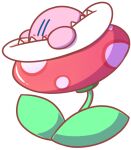  blue_eyes blush colored_skin kirby kirby_(series) lips mario_(series) nintendo open_mouth permalta pink_skin piranha_plant plant stain teeth 