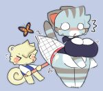  :&gt; animal_crossing anthro arthropod blue_clothing blue_shirt blue_topwear blush blush_stickers bouncing_breasts breasts butterfly butterfly_net chubby_female clothing digital_drawing_(artwork) digital_media_(artwork) domestic_cat duo eyes_closed felid feline felis female insect jiggling_butt lepidopteran lolly_(animal_crossing) low_res male mammal marshal_(animal_crossing) net nintendo pantsless rodent sciurid shirt shocked_expression short_stack size_difference sleepysous slightly_chubby smile topwear tree_squirrel 