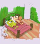  404bot after_sex anthro areola balls bed breasts chair dresser duo female flaccid furniture genitals hi_res male male/female mammal nickelodeon nipples penis rodent sandy_cheeks sciurid spongebob_squarepants spongebob_squarepants_(character) tree_squirrel 