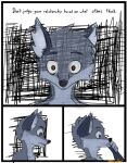  anthro border brown_eyes canid canine comic dipstick_ears fox fur grey_body grey_fur hi_res male mammal multicolored_body multicolored_ears multicolored_fur simple_background solo starrffax starrffax_(fox_sona) two_tone_body two_tone_fur white_background white_border 