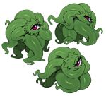  1_eye 2023 absurd_res big_butt butt crossed_arms eyelashes female green_body green_skin half-closed_eyes hi_res huge_butt looking_at_viewer looking_back marvel mouthless narrowed_eyes presenting presenting_hindquarters shuma-gorath simple_background solo sssonic2 tentacle_monster tentacles white_background 