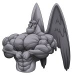  biceps big_muscles feathered_wings feathers gargoyle hi_res humanoid male muscular pecs smile solo the_hunchback_of_notre_dame victor_(the_hunchback_of_notre_dame) wings wolfiecanem 