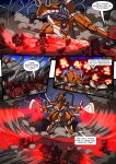  absurd_res comic english_text explosion hi_res in_our_shadow kitfox-crimson machine mecha outside size_difference smoke text zero_pictured 