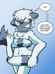  anthro black_nose breasts covering covering_self female fur gradient_background hi_res idw_publishing lemur mammal navel nude primate purple_eyes sega simple_background solo sonic_the_hedgehog_(comics) sonic_the_hedgehog_(idw) sonic_the_hedgehog_(series) strepsirrhine tangle_the_lemur thelordoflemonz white_body white_fur 