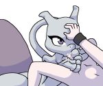  ambiguous_gender ambiguous_penetrated anthro armband bodily_fluids cum cum_in_mouth cum_inside cum_on_hand duo eyelashes fellatio generation_1_pokemon genital_fluids genitals grey_body hand_on_head hand_on_penis human human_on_anthro interspecies legendary_pokemon long_tail looking_at_another male male/ambiguous male_penetrating male_penetrating_ambiguous mammal mewtwo nintendo oral oral_penetration penetration penile penile_penetration penis pokemon pokemon_(species) pokephilia praiz purple_body purple_eyes sex simple_background tail white_background 
