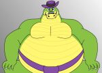  2023 alligator alligatorid anthro asian_clothing belly big_belly brok_(character) brok_the_investigator clothing crocodilian east_asian_clothing green_body hat headgear headwear hi_res japanese_clothing male mawashi moobs obese obese_male overweight overweight_male reptile scalie solo sumo sumo_wrestler wolfox90210 