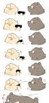  &lt;3 2023 anthro bear biped blush comic domestic_pig duo eating ehomaki eyes_closed food gayousi7 hi_res japanese_text kemono makizushi mammal simple_background suid suina sus_(pig) sushi text white_background 