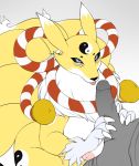  anthro big_breasts breasts digimon digimon_(species) female humanoid_penis iriedono kyubimon male male/female penis renamon tongue 