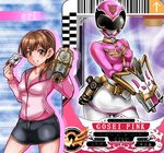  1girl belt eri_(goseiger) gosei_pink gun jacket pencil_skirt skirt super_sentai tensou_sentai_goseiger weapon 
