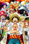  bandana brook_(one_piece) crown eyepatch franky_(one_piece) hat monkey_d._luffy nami_(one_piece) nico_robin non-web_source one_piece pirate_hat roronoa_zoro sanji_(one_piece) tony_tony_chopper usopp 