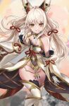  &gt;:) 1girl absurdres bare_shoulders black_leotard boots breasts brown_eyes closed_mouth commentary_request covered_navel dress gloves groin highres leotard long_hair looking_at_viewer mochigana nia_(xenoblade) small_breasts smile solo thigh_boots v-shaped_eyebrows very_long_hair white_dress white_footwear white_gloves white_hair xenoblade_chronicles_(series) xenoblade_chronicles_2 
