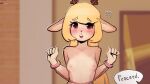  4_fingers anotherpic anthro antlers bare_breasts bdsm blonde_hair blush bondage bound breasts buckteeth capreoline chain collarbone command confusion countershade_torso countershading cuff_(restraint) deer deltarune dialogue doe_with_antlers eyebrow_through_hair eyebrows eyelashes female fingers freckles fur glistening glistening_eyes hair handcuffs hi_res horn light_bondage long_hair mammal metal_cuffs nipples noelle_holiday nude presenting presenting_breasts question_mark red_eyes red_nose reindeer restraints slim small_breasts snowgrave solo speech_bubble submissive submissive_female tan_body tan_fur teenager teeth translucent translucent_hair undertale_(series) ventral_groove warm_colors young 