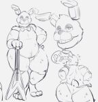  ?! animatronic anthro big_butt blush bonnie_(fnaf) bow_tie butt embarrassed featureless_crotch five_nights_at_freddy&#039;s guitar invalid_tag lagomorph leporid machine male mammal multiple_images musical_instrument plucked_string_instrument rabbit robot scottgames sketch solo spicysausages string_instrument thick_thighs wide_hips 