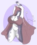  ambiguous_gender anthro beheleaf big_breasts black_mold_(beheleaf) breasts clothed clothing digital_media_(artwork) felid feline fingers fur hi_res huge_breasts mammal nonbinary_(lore) simple_background solo teeth thick_thighs wide_hips 