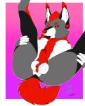  anthro anus balls belly bent_legs big_breasts black_sclera breasts butt canid canine canis digitigrade ear_piercing ear_tuft felid feline flesh_tunnel fur gauged_ear genitals gradient_background gynomorph hair hands_on_legs hands_on_thighs hi_res humanoid_genitalia humanoid_hands humanoid_penis hybrid inner_ear_fluff intersex jett_thatcher_(neon_lion) legs_up lynx mammal multicolored_body multicolored_fur multicolored_hair neon_lion penis piercing presenting presenting_anus presenting_balls presenting_hindquarters presenting_penis pubes red_eyes red_nose red_penis red_pubic_hair red_tail simple_background smile smiling_at_viewer solo spread_legs spreading tail trans_(lore) trans_woman_(lore) tuft white_balls white_belly wolf 