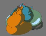  anthro avian belly big_belly big_butt blue_body blue_feathers breath_of_the_wild butt exhibit fanofblimp feathers hi_res huge_belly huge_butt kass_(tloz) male moobs morbidly_obese morbidly_obese_anthro morbidly_obese_male nintendo obese obese_anthro obese_male overweight overweight_anthro overweight_male rito solo the_legend_of_zelda 