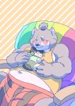  aged_down anthro baby bear belly blush boxers_(clothing) chubby_protagonist_(tas) clothing duo embrace hi_res hug human jambavan kusarikakemono lifewonders male mammal navel overweight pecs protagonist_(tas) shirt smile tank_top tokyo_afterschool_summoners topwear underwear young 