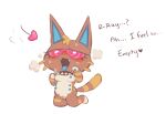  animal_crossing anthro blue_tongue breath brown_body brown_fur collar dialogue domestic_cat english_text felid feline felis female fur genitals hi_res hypnosis katt_(animal_crossing) labbit1337 looking_at_object mammal mind_control nintendo pussy simple_background solo text tongue white_background 