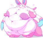  &lt;3 2023 3_fingers 3_toes :3 anthro areola barefoot belly big_areola big_belly big_breasts blue_body blue_eyes blush breasts eeveelution eyebrows eyelashes featureless_crotch feet female fingers fur generation_6_pokemon gloves_(marking) hi_res huge_breasts huge_thighs hyper hyper_breasts leg_markings markings multicolored_body multicolored_fur navel nintendo nipples nude obese obese_anthro obese_female overweight overweight_anthro overweight_female pink_areola pink_body pink_fur pink_nipples pokemon pokemon_(species) purple_nose radiowave ribbons sagging_breasts shaded shadow simple_background socks_(marking) solo sylveon thick_thighs toes two_tone_body two_tone_fur white_background white_body white_fur 
