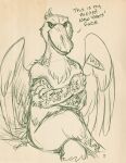  2022 avian beak bird caribou_(artist) digital_media_(artwork) english_text feathered_wings feathers fingers pelecaniform shoebill simple_background sketch solo text wings 