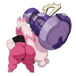 2023 big_butt butt female generation_9_pokemon hammer hi_res huge_butt humanoid nintendo pink_body pink_skin pokemon pokemon_(species) solo sssonic2 tinkaton tools 