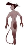  anthro balls big_balls big_penis chimera claws demon genitals hi_res horn jordo_(artist) long_ears male navel nipples penis red_eyes slim small_waist solo tail tall 