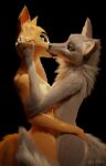  3d_(artwork) absurd_res alexa anthro aroused biped breasts canid canine canis diane_foxington digital_media_(artwork) dreamworks duo ears_up female female/female fox fur hi_res invalid_tag kissing mammal mp4ort the_bad_guys wet wolf 