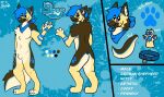  anthro arm_tuft bandanna bandanna_on_neck blue_background blue_hair blue_markings blue_pawpads blue_tongue brown_body brown_fur canid canine canis cheek_tuft chest_tuft collar domestic_dog elbow_tuft english_text facial_tuft fangs footprint fur german_shepherd hair herding_dog hi_res kerchief male mammal markings model_sheet open_mouth open_smile pastoral_dog pawpads pawprint pawprint_marking paws shep_(shepgoesblep) shepgoesblep shoulder_tuft simple_background smile solo tan_body tan_fur teeth text tongue tongue_out tuft wide_eyed yellow_body yellow_fur 