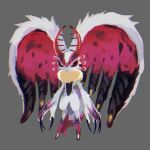  antlers black_fur black_sclera chaos_elfilis chiimako colored_sclera full_body furry grey_background kirby_(series) kirby_and_the_forgotten_land large_ears looking_at_viewer red_fur simple_background solo standing tail white_fur yellow_eyes yellow_fur 