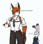  anthro big_breasts blush breasts comic disney duo english_text female hi_res judy_hopps male male/female muscular muscular_male nick_wilde pace-maker small_waist text wide_hips zootopia 