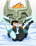  anus areola armor bedroom_eyes black_areola black_nipples blush breasts butt female fused_shadow genitals hair headgear helmet hi_res humanoid humanoid_pointy_ears imp looking_at_viewer markings midna multicolored_body narrowed_eyes nintendo nipples not_furry nude one_eye_obstructed open_mouth orange_hair pussy red_eyes seductive solo somescrub spread_legs spreading the_legend_of_zelda twili twilight_princess two_tone_body yellow_sclera 