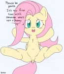  2022 bed belly blush blush_lines chest_tuft cutie_mark daww dialogue digital_drawing_(artwork) digital_media_(artwork) dock english_text equid equine eye_through_hair featureless_crotch female feral first_person_view fluttershy_(mlp) folded_wings friendship_is_magic fur furniture hair hasbro hi_res hooves humor hyakuen looking_at_viewer lying mammal my_little_pony navel offscreen_character on_back on_bed pegasus pink_hair pink_tail signature smile smiling_at_viewer solo tail teal_eyes text translucent translucent_hair tuft underhoof wings yellow_body yellow_fur 