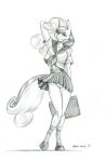  2018 anthro baron_engel bottomwear briefcase clothing equid equine female footwear friendship_is_magic hair half-closed_eyes hand_behind_head hasbro hi_res holding_briefcase holding_object hooves horn legwear looking_at_viewer mammal mane mouth_closed my_little_pony narrowed_eyes panties pose school_uniform shirt signature skirt smile smiling_at_viewer solo standing stockings story story_at_source story_in_description sweetie_belle_(mlp) topwear underwear unicorn unicorn_horn uniform 