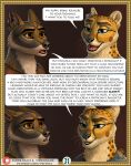  2023 ancient_rome anthro brown_eyes canid canine canis cheetah clenched_teeth clothing comic confusion coyote dialogue duo ear_piercing ear_ring ears_back english_text evil_grin felid feline flavus_(vestina) fur head_scar hi_res inner_ear_fluff inside looking_at_another male male/male mammal multicolored_body multicolored_fur notched_ear open_mouth piercing pivoted_ears profanity ring_piercing roman roman_empire rome scar servius_(vestina) signature smile speech_bubble spots spotted_body spotted_fur teeth text the_feast_of_nero tongue tuft tunic two_tone_body two_tone_fur url vestina whiskers white_body white_fur yellow_body yellow_fur 